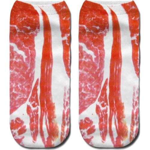 Streaky pork Socks New 3D Digital Printing Socks Interesting Socks Funny Socks Beef Pork Printing Socks Donald Trump Socks