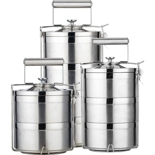 New Thermos Food Container Lunch Box Stainless Steel 1.4l 2.1l 2.8l School Bento Box Storage Portable Lunchbox Dinnerware