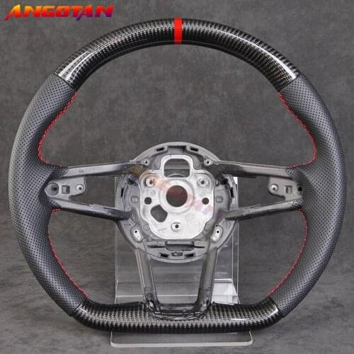 Carbon fiber perforated leather Steering Wheel fit for Audi R8