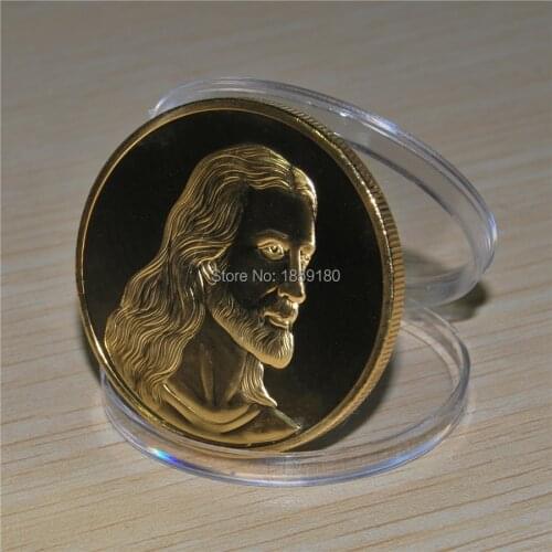 24 Karat Gold Plated Jesus Last Supper Coin, free shipping 10pcs/lot