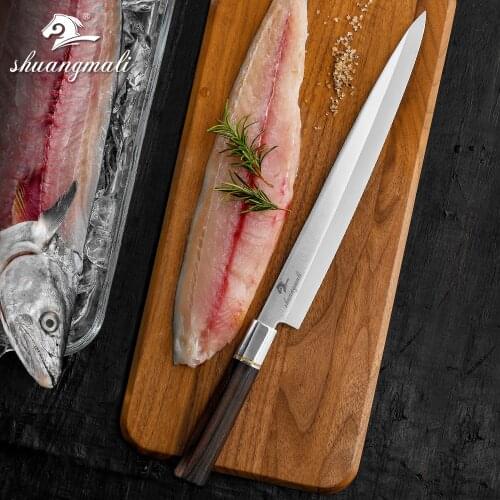 Professional 12 inch Japanese Sashimi Knife Yanagiba Fishing Knife Kitchen Chef Sushi Knives 5CR15 Steel Salmon Japan