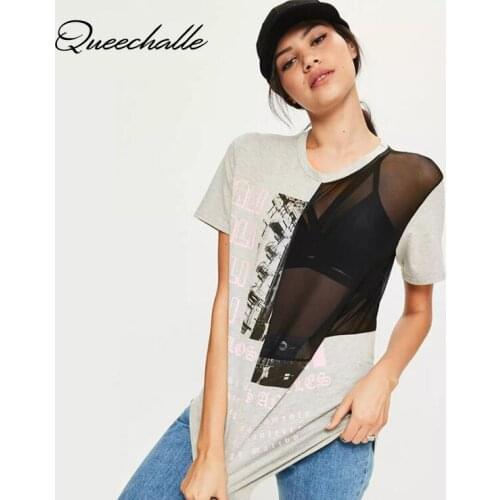 Женские футболки QUEECHALLE China At AliExpress