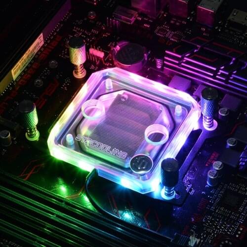 Syscooling PC water cooling AMD CPU water block with RGB for AM4 Ryzen socket 3 5 7 9