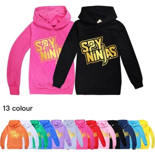 2021 New SPY NINJA Boys Hoodies Tees Cotton Boys Clothes Shirts for Teenage Girls Anime Cosplay T-Shirt Little Kids Hooded Tops
