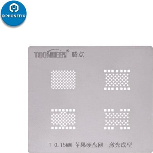PHONEFIX 4-IN-1All Series NAND BGA Reballing Stencils for iPhone 5 6 7 8 X MAX iPad 23456 air12 Mini 1234 Pro Soldering Repair