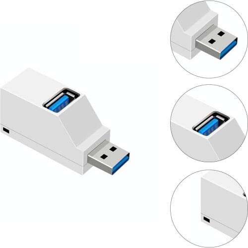 Universal Mini 3 Ports USB 2.0/3.0 Hub Laptop PC High Data Transmission Speed USB Splitter Adapter