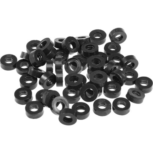 Uxcell Rubber Flat Washers, 6mm Inner Diameter 12mm OD 4.5mm Thick 50pcs