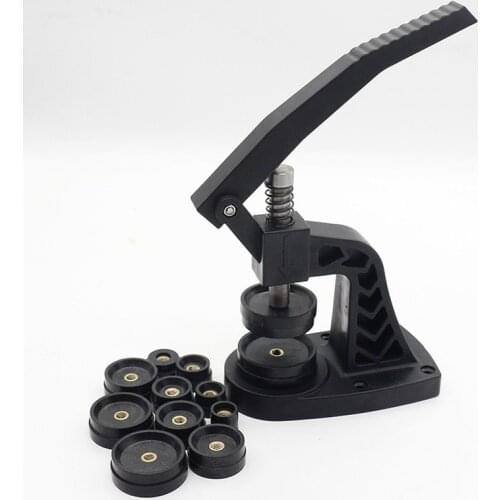 Back Closer Practical Opener Cover Plastic Parts Durable Repair Tool Black With 12 Dies Watch Case Press Professional Fitting