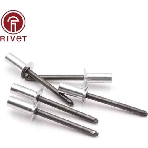 Closed End Blind Rivet Fasteners M4.8x20/22/25/30mm Aluminum Steel Rivet Countersunk For Machinery Electric Equipment 10PCS