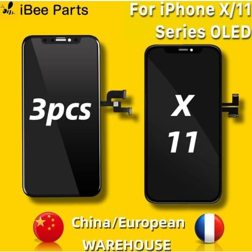 IBee Parts Wholesale 3pcs For iPhone X XS XR 11 PRO MAX OLED LCD Glass Touch Screen Assembly Replacement