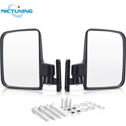 MICTUNING Golf Cart Mirrors Universal Folding Side View Mirrors Flexible Adjustment for Club Car for EZGO for Yamaha Zone Carts