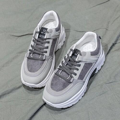 2019 Women Shoes New Chunky Sneakers Women Vulcanize Shoes Casual Fashion Shoes Platform Sneakers Basket Femme Krasovki K1-48