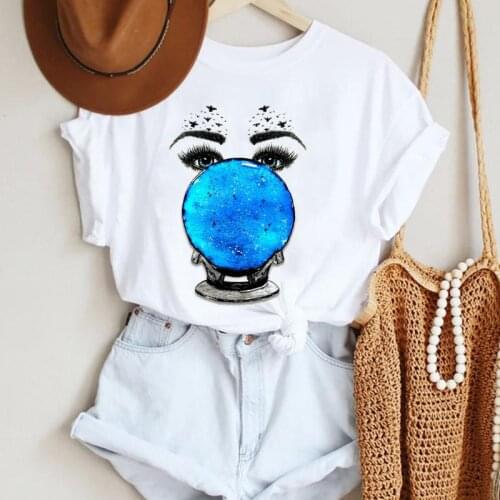 Women Leopard Watercolor Eye Short Sleeve Fashion Cartoon Summer Lady Print Tee Graphic T Top Female Tshirts Clothes T-Shirt