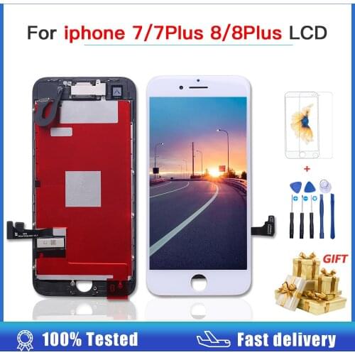 LCD Display For iPhone 7 8G 8 Plus 7G 7P 8P 3D Touch Screen Digitizer Full Set Assembly LCD with Front Camera + Ear Speaker