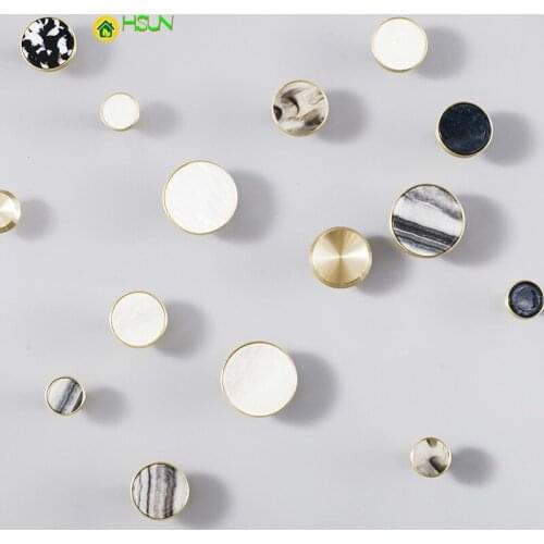 1 pc Round Marble brass cabinet pulls/Kitchen Drawer Cabinet Handle Furniture Knobs Hardware Cupboard Pull
