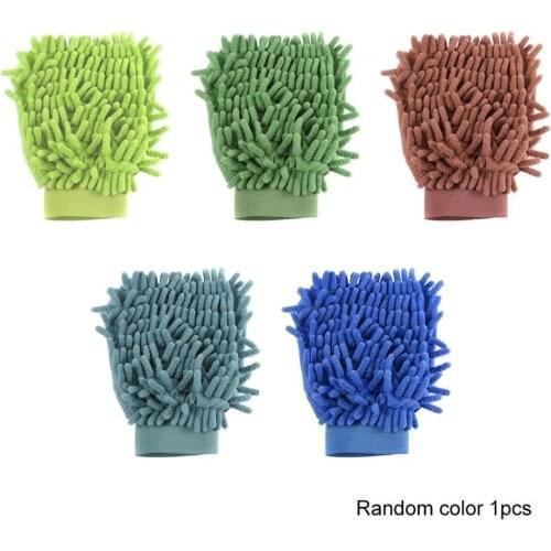 1pc Ultrafine Fiber Mitt Microfiber Household Car Wash Washing Car Cleaning Dry Glove Anti Scratch For Car Cleaning Color Random