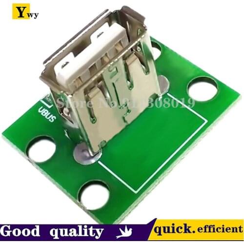 10PCS Vertical USB Female Socket with PCB Board USB2.0 Data Female Cable USB A Connector Transfer Type X9A1