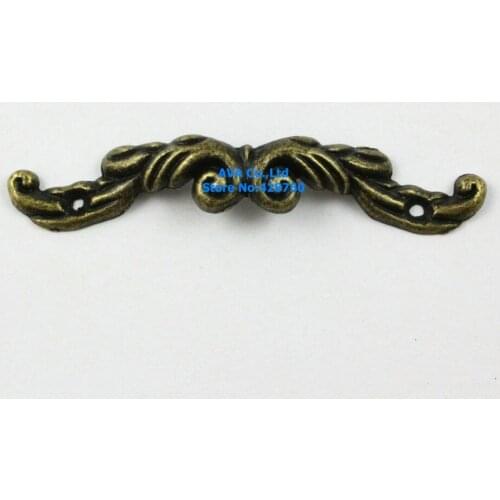 20 Pieces Antique Brass Furniture Handle Cabinet Knob Jewelry Box Handle Knob Drawer Pull / 65x11mm