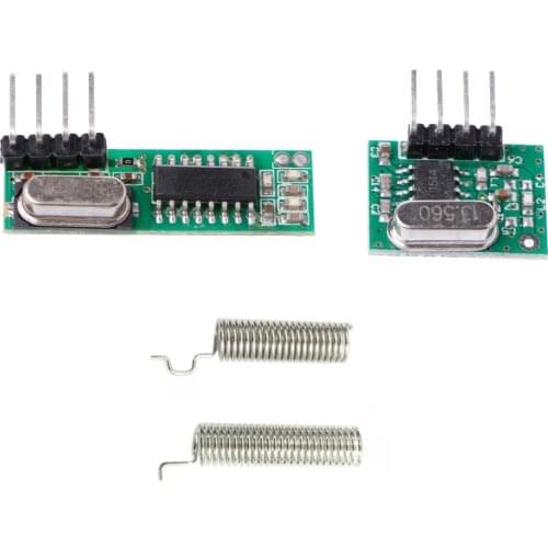 2020 New 1 Set 433Mhz Superheterodyne RF Receiver Transmitter Module Kit With 2 Antennas