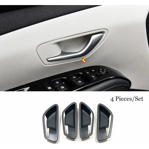 For Hyundai Tucson NX4 2021 2022 ABS Wood grain Car inner door Bowl protector frame Cover Sticker Trim Styling Accessories 4PCS