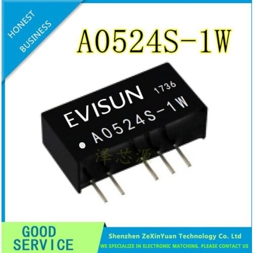 5PCS 10PCS A0524S-1W DC-DC power module input 5V dual output 24V