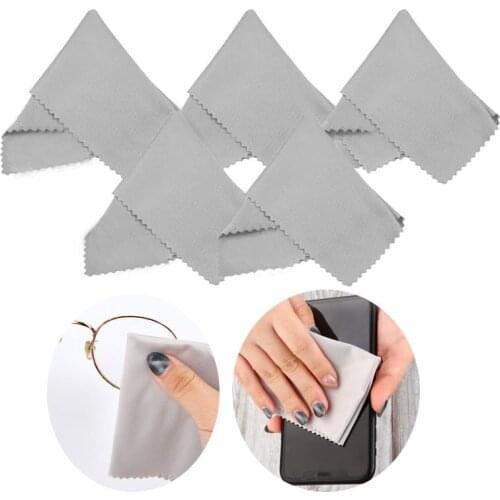 5Pcs Microfiber Glasses Cleaning Cloths For Clean Lense Screen Camera Phone Eyeglass LCD TV Screen Surface Eyewear Cleaning Wipe