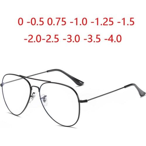 Oval 1.56 Aspheric Lens Customize Prescription Eyeglasses Women Men CYL 0~-200 Stainless Steel Diopter Glasses SPH -0.5 To -4.0