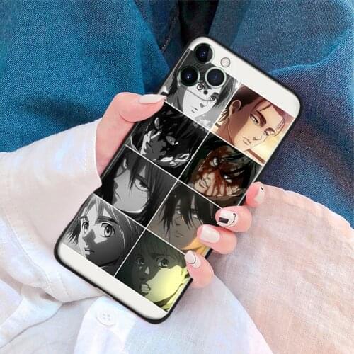 Attack On Titan Season 4 soft silicone for iPhone Se 6 6s 7 8 Plus X XR XS 11 12 Mini Pro Max glass TPU phone case cover shell