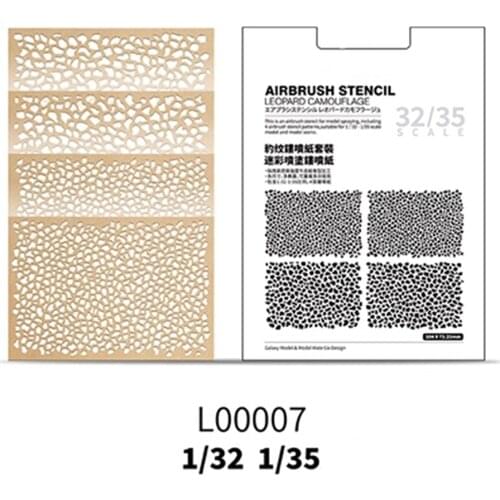 For 1/72 1/48 1/32 1/35 Engraved Paper DIY Model Aging Camouflage Leakage Spray Stencil Template Set