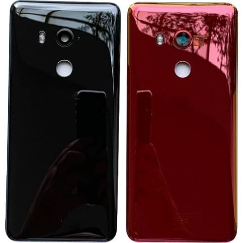 For HTC U11 Plus Original Glass Rear Battery Cover Housing Case Back With Camera Lens+Flash Light+Logo