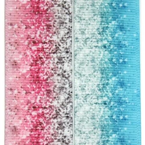 Gradient hot transfer printed 38mm polyester grosgrain ribbon DIY handmade materials tape wedding gift wrap band 20 yards