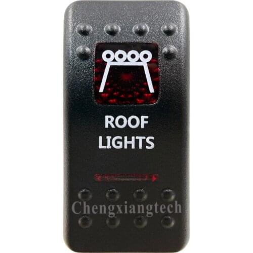 Printed Red Roof Lights Switch Cap for Carling Arb Car Boat Rocker Switch 12v 24v, Cover Only !!! No Switch Base