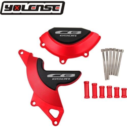 Motorcycle CNC Left and righ Engine Stator Starter Cover Frame Slider Protector For HONDA CB650 R CB 650R CB650R 2019-2020