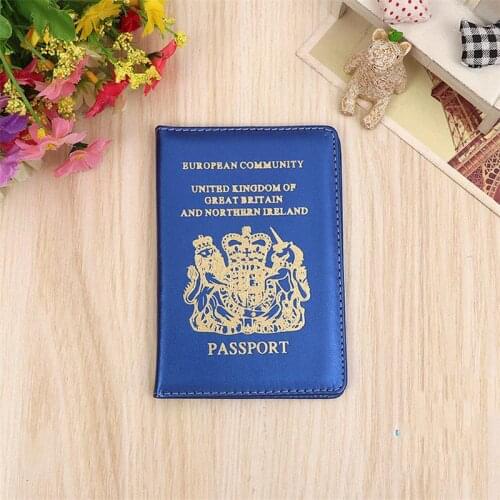Hot United Kingdom Travel Passport Cover Protector Case Business Protective Passport Holder Wallet Document Orgainzer Case