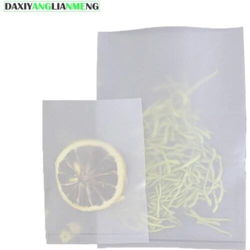 Frosted Packing Bag PO/HDPE/polyolefin Transparent Flat Pockets sizes Thick sack Gift Plastic pouch Food poke 100pcs
