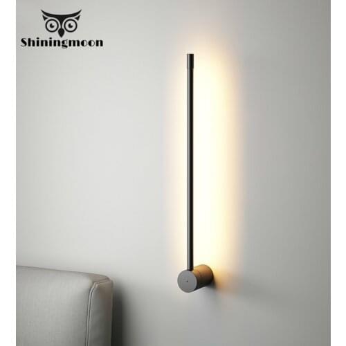 Nordic LED Metal Wall Lamp Minimal LED Wall Light Creative Mirror Lights Bedside Lamp Living Room Decor Bedroom Wall Sconce Lamp