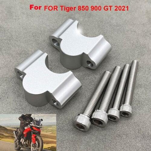 Motorcycle Handlebar Heightening Code Riser Mount Clamp Adapter CNC aluminum For Triumph Tiger 850 900 GT Handle Bar Raise Kit