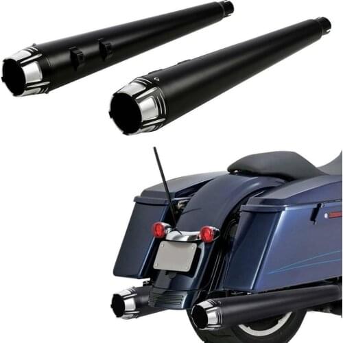 Motorcycle Megaphone Slip-On Mufflers Dual Exhaust For Harley Touring Road King Street Glide Road Glide 1995-2016