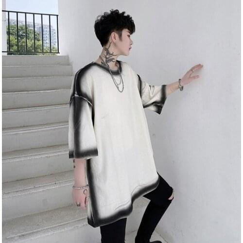 Mens Fashion Summer Round Collar Short Sleeve Loose T-shirt Youth Casual Tee F47
