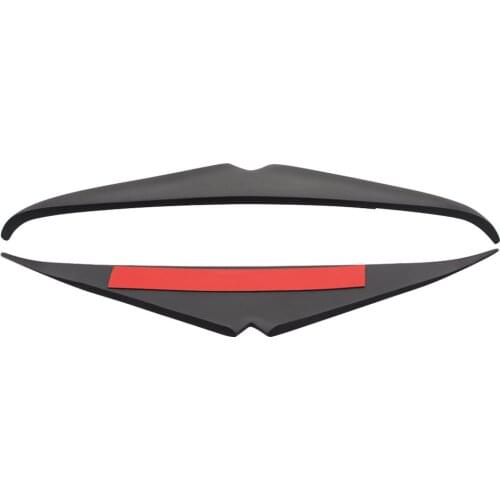 Black Headlamp Eyebrow Eyelid Stickers Headlight Upper Tip Decorative Trim Cover Visor Accent For Harley Road Glides Motorcycles