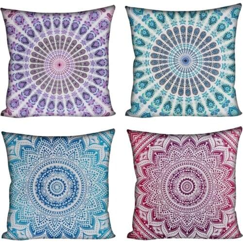 Mandala Cushion Cover Geometric Patterns Pillow Pillowcase Polyester 45*45 Throw Pillow Home Decor Pillowcover