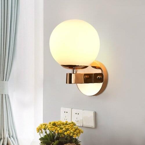 New Nordic Bedside Wall Lamp Led Creative Bedroom Wall Light Modern Simple Living Room Corridor Hallway e27 led Lamp