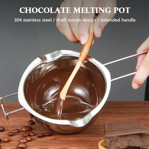2020 New Long Handle Wax Melting Stainless Steel Pot DIY Scented Candle Soap Chocolate Butter Handmade Soap Tool