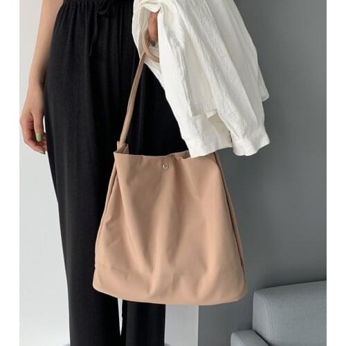 2021 New Nylon Canvas Shoulder Bag for Women Cotton Cloth Female Student Messenger Bag Large Eco Shopping Tote Bags Handbags