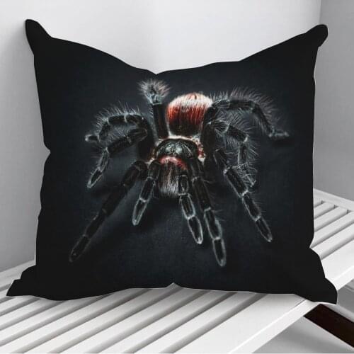 Black Spider poster Throw Pillows Cushion Cover On Sofa Home Decor 45*45cm 40*40cm Gift Pillowcase Cojines Dropshipping