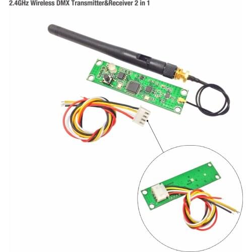 2.4Ghz DMX512 Wireless Receiver PCB Module Board with Antenna LED Controller For Stage Light Effect