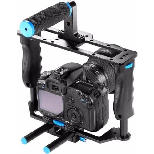 Professional DSLR Rig Video Camera Cage Rail 15mm Rod System Top Handle For Canon 5D Mark II III 6D 7D 60D 70D 5DII 5DIII Camera