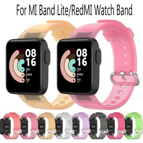 For RedMi Watch Band Transparent Silicone Watch Strap For Xiaomi Mi Watch Lite Band Transparent Silicone Replacement Wristband
