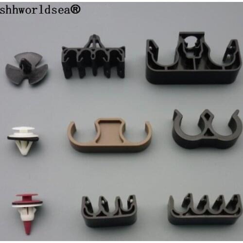 Shhworldsea 100pcs Car Door Trim Panel Retainer Clips Fastener 9mm Hole Plastic Rivets Automobile Car-styling