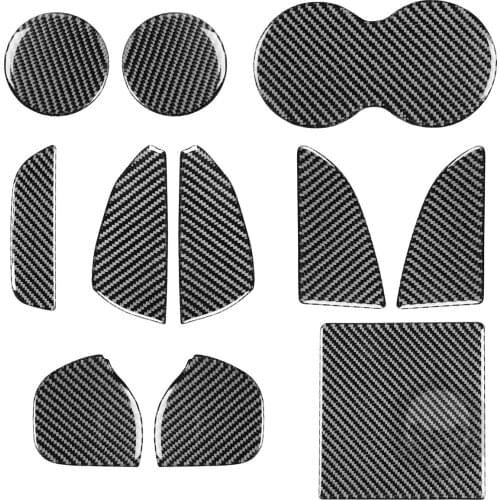 Door Slot Pad Water Cup Holder Cover Trim Decorative Sticker for Dodge Challenger 2015 2016 2017 2018 2019+ Car Accessories